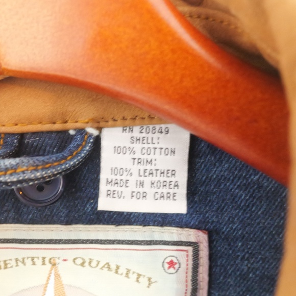 VTG Smith & Wesson Men's Large Denim Leather Elbow Patch Hunting Shooting Jacket - Picture 7 of 10